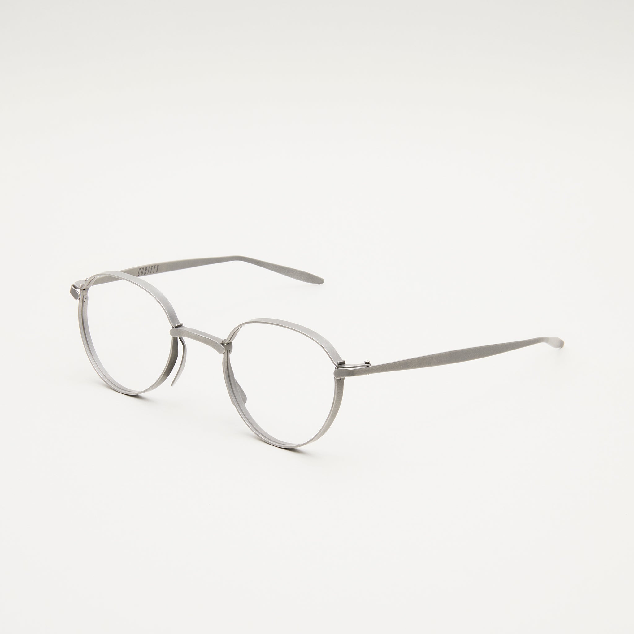 Noguchi: Panto shaped stainless steel glasses | Cubitts