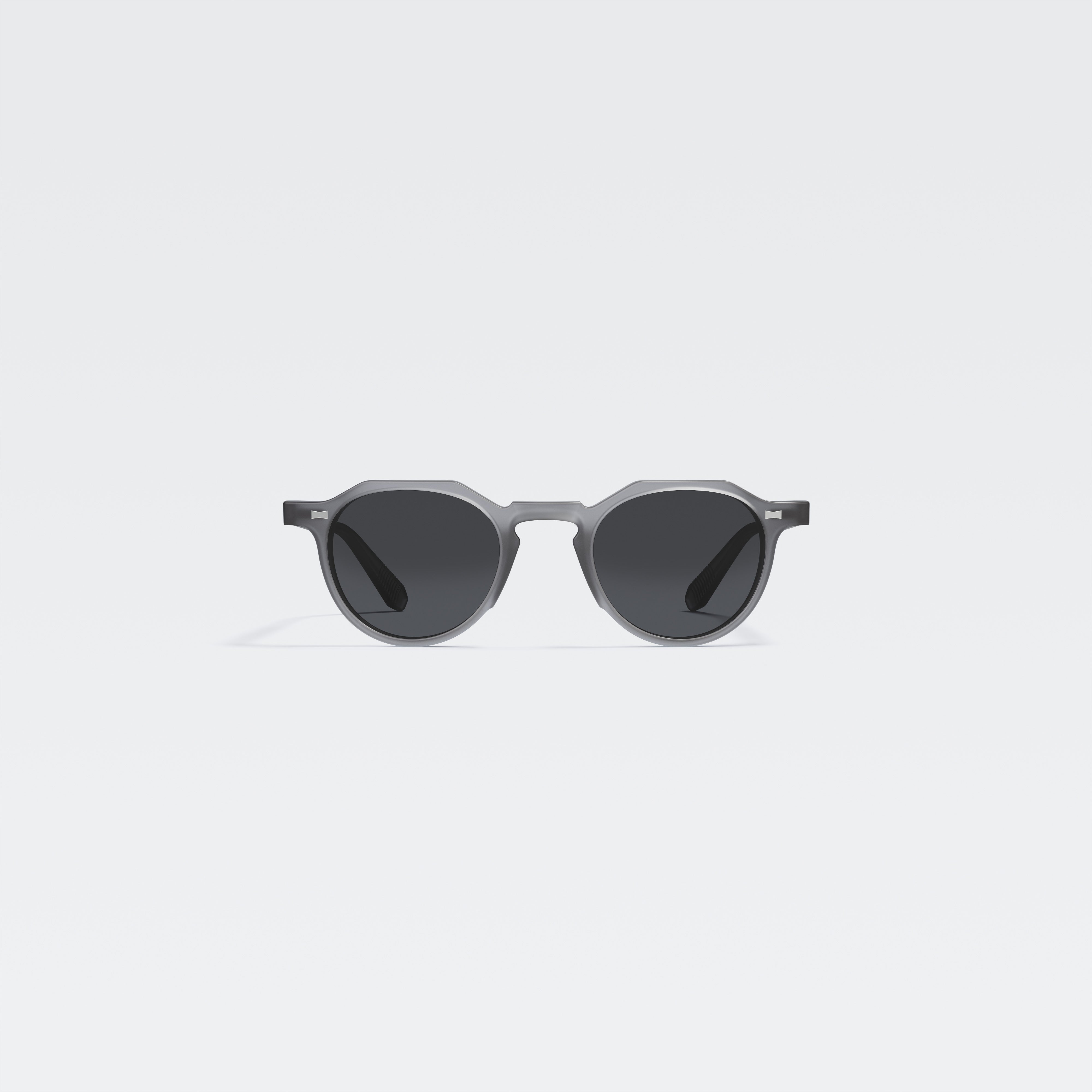 Cartwright: Flat-top 40s style round acetate sunglasses